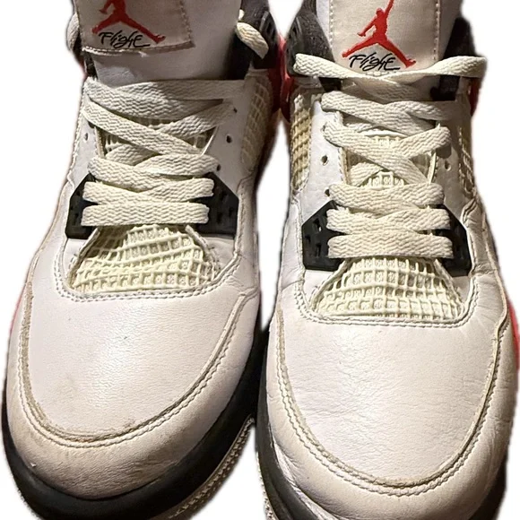 Jordan White and Red Sneakers - Picture 2 of 5